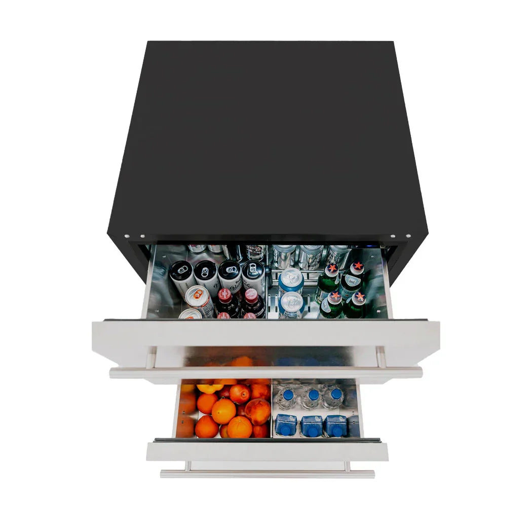 Summerset 24" Outdoor Rated Double Drawer Refrigerator.