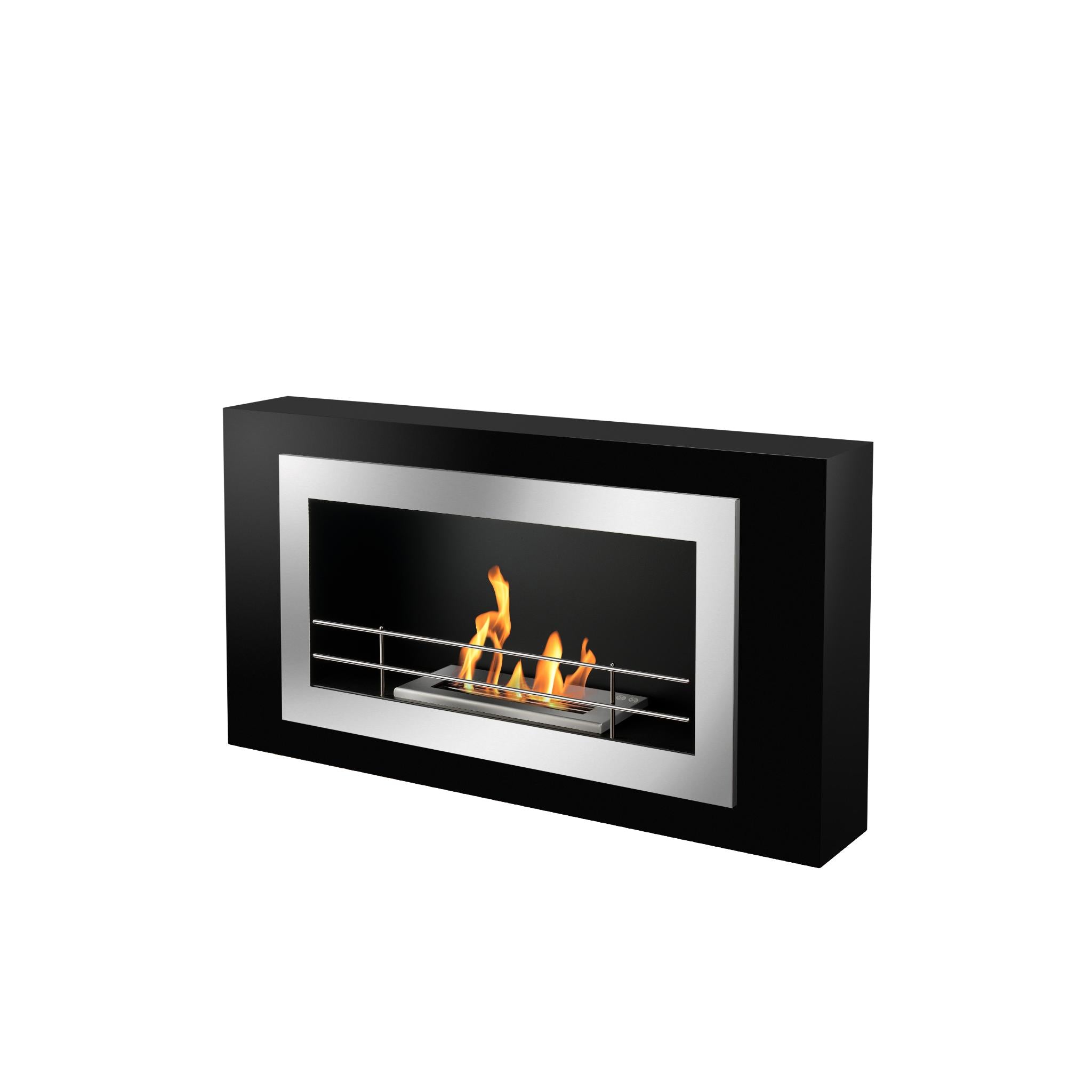 The BioFlame Lorenzo Wall Mount Fireplace