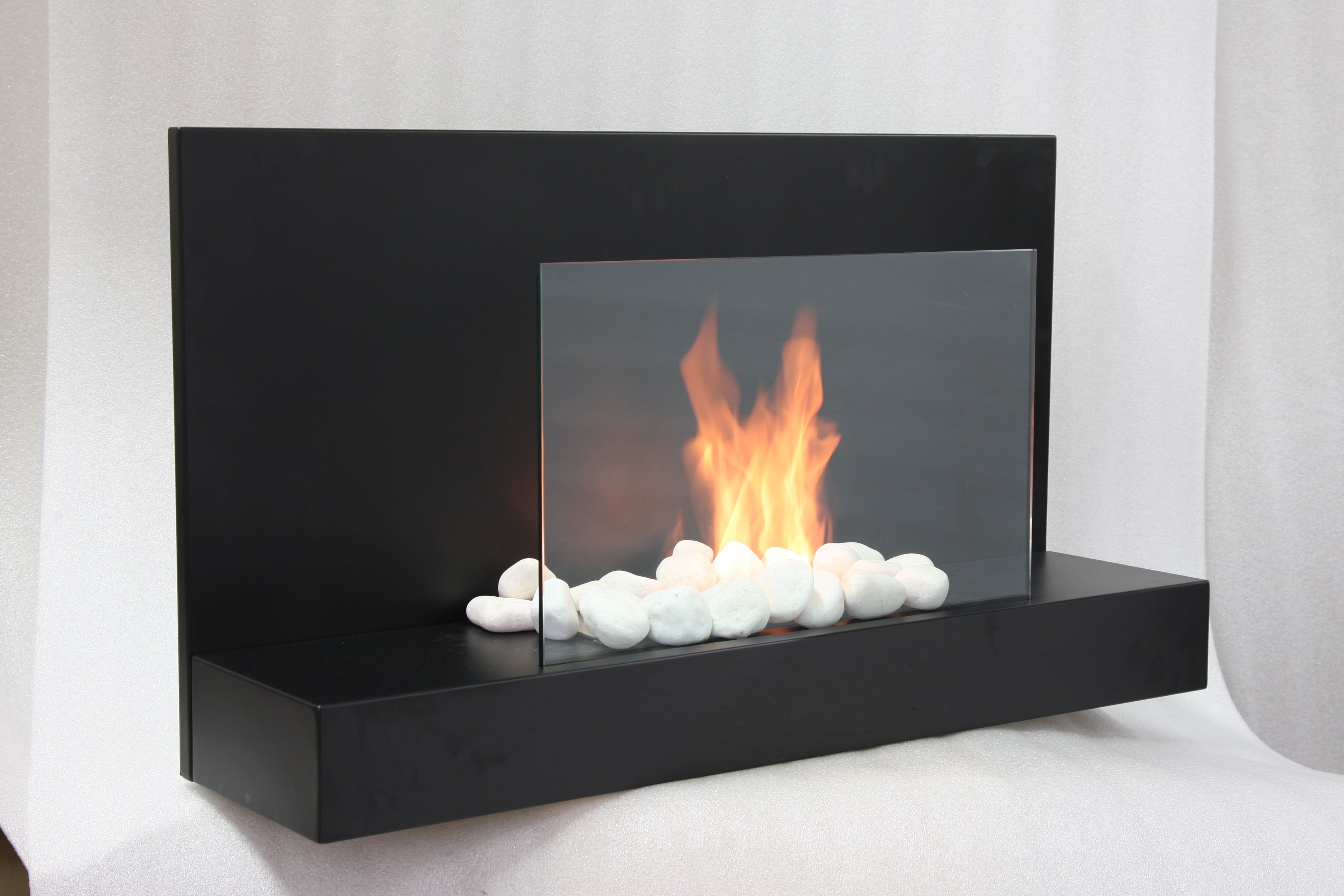 The BioFlame Lotte Wall Mount Fireplace