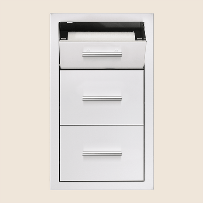 Summerset 17" Vertical 2-Drawer & Paper Towel Holder Combo